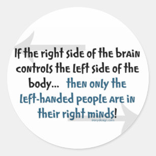 Left-handed people classic round sticker