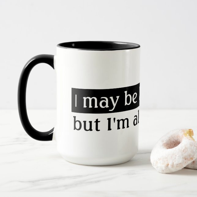 Left-handed people Funny Saying Mug (With Donut)