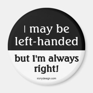 Left-handed people magnet