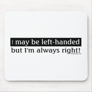 Left-handed people mouse pad