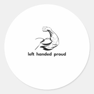 left handed  proud classic round sticker