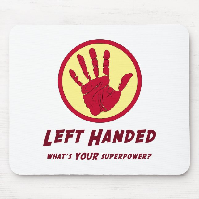 Left Handed Super Power Mouse Pad (Front)