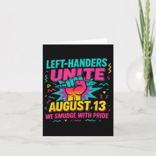 Left Handers Day Left Southpaw Pride Funny August Card