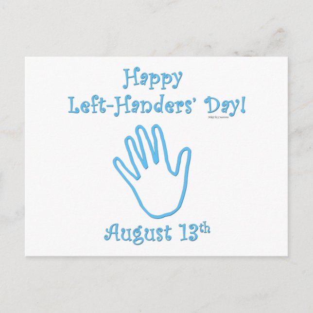 Left Handers Day Postcard (Front)