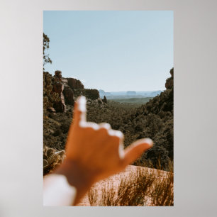 Left human hand poster