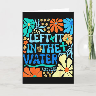 Left It In The Water Vintage Boho Baptised Christi Card