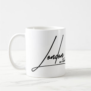 Left My Heart In London England Romantic Souvenir Coffee Mug