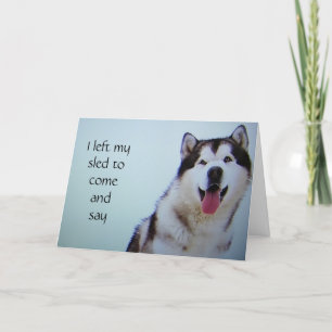 "LEFT MY SLED TO SAY" HAPPY "VALENTINE'S DAY" HOLIDAY CARD