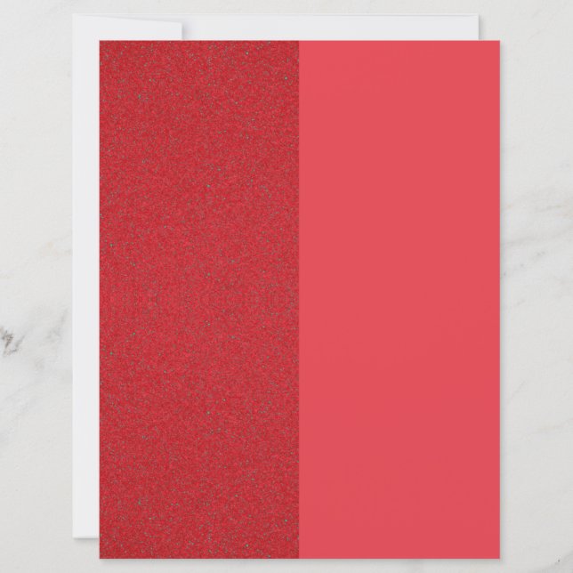 Left-Noise Tomato Red Custom Paper Sheets (Front)