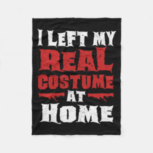 Left Real Costume At Home Funny Lazy Halloween Fleece Blanket
