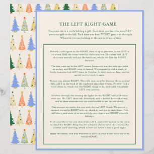 Left Right Game Christmas Tree Pattern Party Game