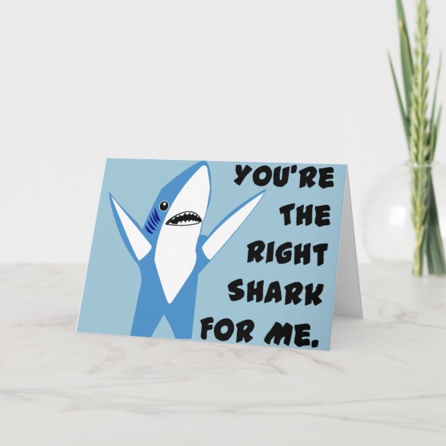 Left Shark Dancing Valentine Holiday Card (Front)