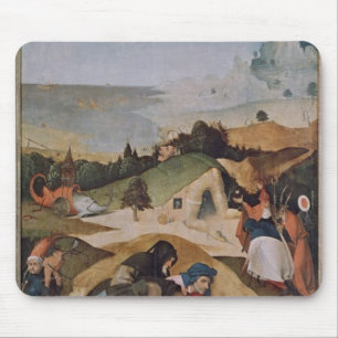 Left wing of the Triptych of the Temptation of Mouse Pad