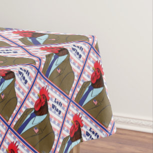 Left Wing Rooster Tablecloth