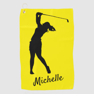 Lefthanded  "golfer Michelle" y&b Golf Golf Towel