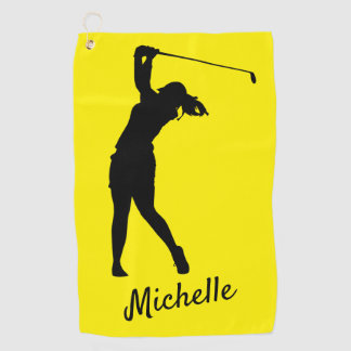 Lefthanded "golfer Michelle" y&b Golf Golf Towel