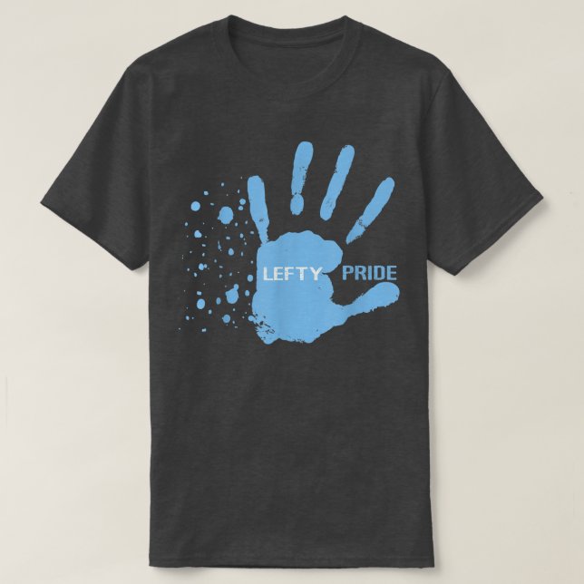 Lefthanded Lefty Pride Handprint  T-Shirt (Design Front)