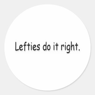 Lefties Classic Round Sticker