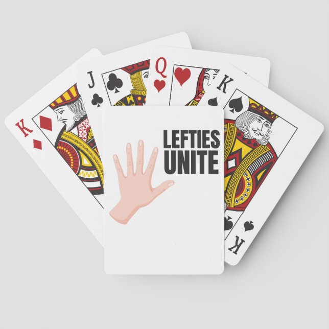 Lefties Unite Left Handed Lefty Gift Playing Cards (Back)