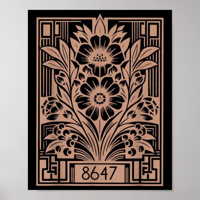 Leftist, 86 47 Anti Trump, Floral Feminist  Poster (Front)