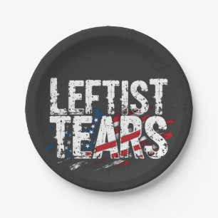 Leftist Tears Liberal Democrats Kamal Harris Paper Plate