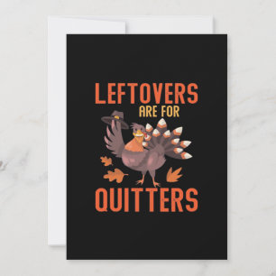 Leftovers Are For Quitters Basic Clean Holiday Card