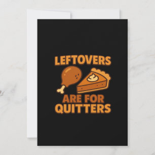Leftovers Are For Quitters Classic Cool Minimal Holiday Card