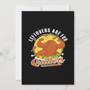 Leftovers Are For Quitters Classic Funny Retro Holiday Card