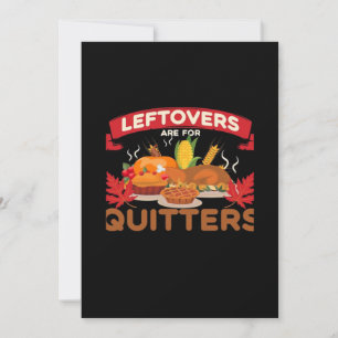Leftovers Are For Quitters Minimal Creative Holiday Card