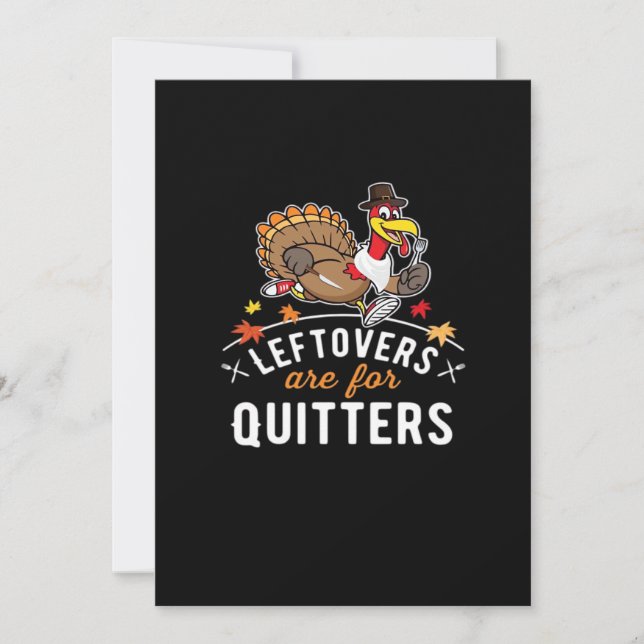Leftovers Are For Quitters • Thanksgiving Essentia Holiday Card (Front)