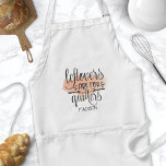 Leftovers Are For Quitters Watercolor Quote Standard Apron<br><div class="desc">Leftovers Are For Quitters Watercolor Quote Adult Apron. Cute chef apron with a fork and a funny cooking humour quote. Personalise this custom cook humour design with your own name or text.</div>