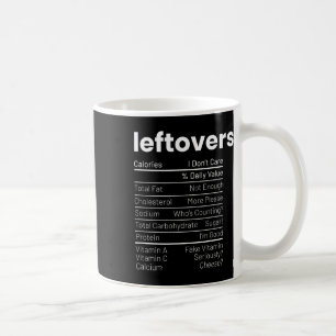 Leftovers Nutrition Facts Thanksgiving Leftover Re Coffee Mug