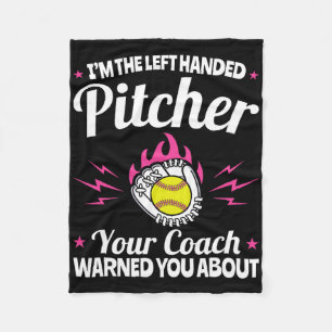 Lefty Southpaw - I'm The Left Handed Softll Pitche Fleece Blanket