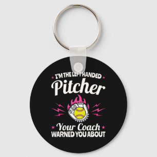 Lefty Southpaw - I'm The Left Handed Softll Pitche Key Ring