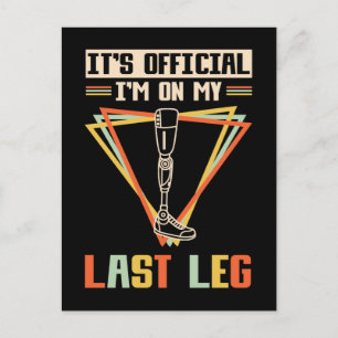 Leg Amputation Humor Leg Amputee Postcard