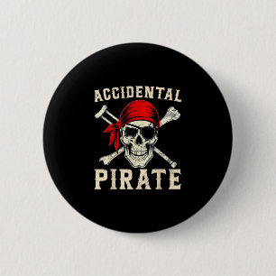 Leg amputee disabled amputation funny accidental 6 cm round badge