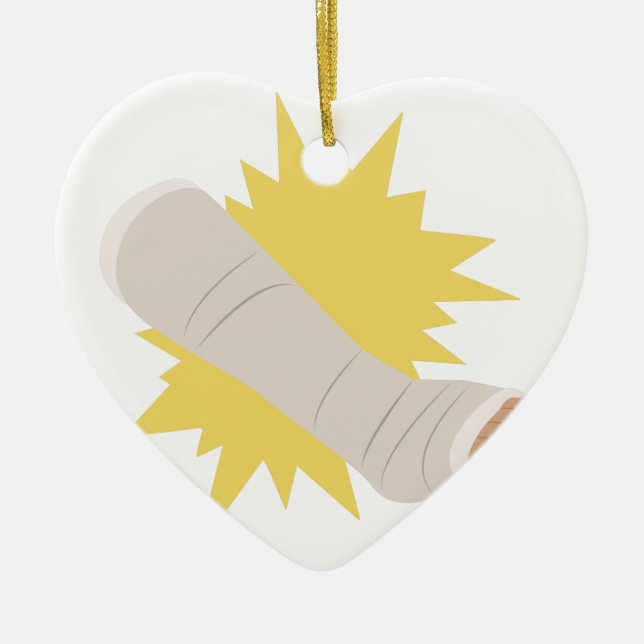 Leg Cast Ceramic Tree Decoration (Front)