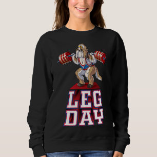 Leg Day Shih Tzu Weight Lifting Squat Gym Sweatshirt