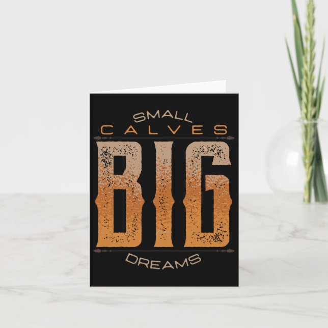 Leg Day Small Calves Big Dreams Funny Workout Gym  Card (Front)