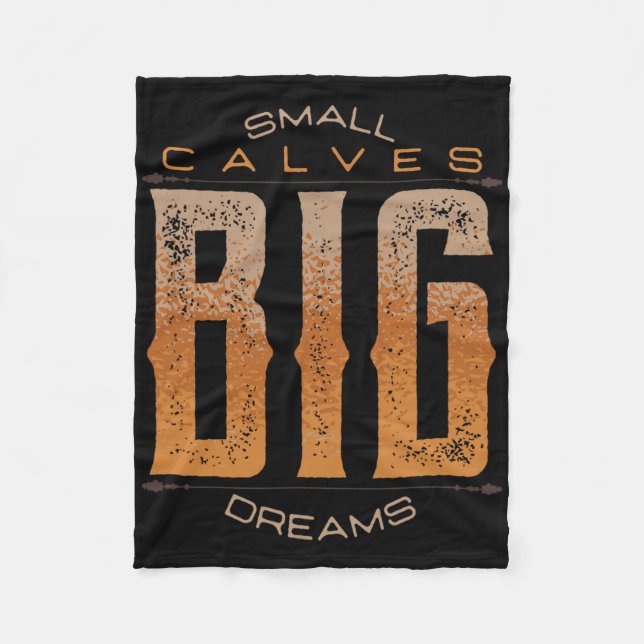 Leg Day Small Calves Big Dreams Funny Workout Gym  Fleece Blanket (Front)
