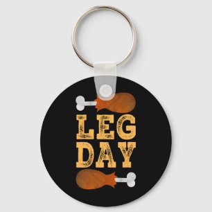 Leg Day Thanksgiving Costume Gym Pilgrim Happy Tur Key Ring