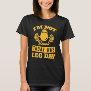 Leg Day Weights Dumbbells Set Workout Clothes Gym T-Shirt