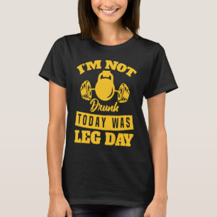 Leg Day Weights Dumbbells Set Workout Clothes Gym T-Shirt