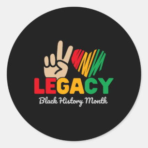 Legacy Black History Month African American Black  Classic Round Sticker