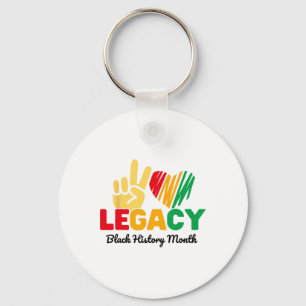 Legacy Black History Month African American Black Key Ring