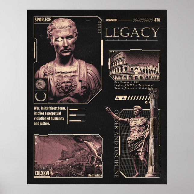 Legacy - Brutalist Design Poster (Front)