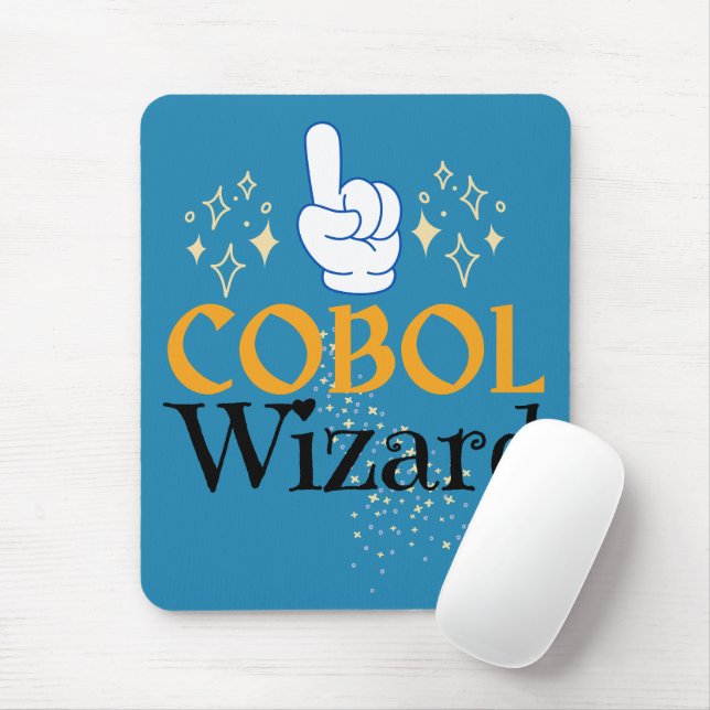 Legacy Cobol Programming Language Wizard  Mouse Pad (With Mouse)