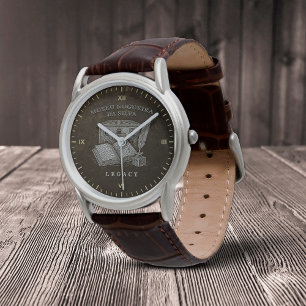 Legacy da Silva Men's Classic Brown Leather Strap Watch