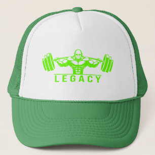 Legacy Minimalist Gym Design – Neon Green Fitness Trucker Hat