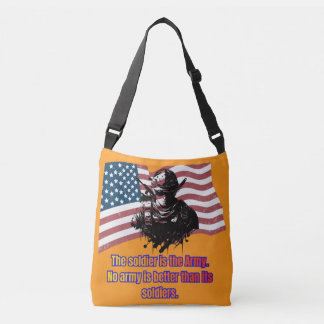 Legacy of the brave orange crossbody bag